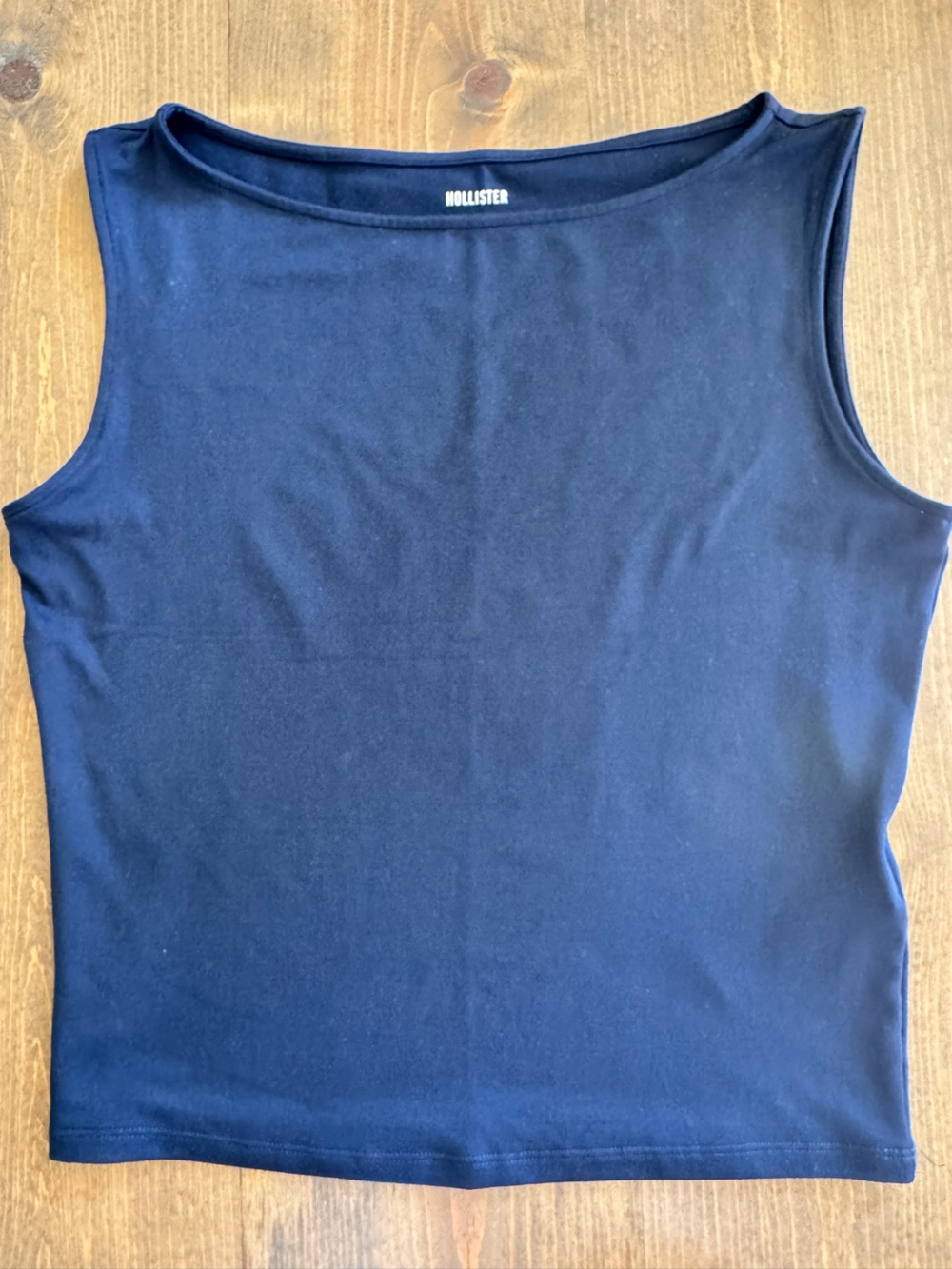 Hollister Women's Navy Sleeveless Tank Top Large